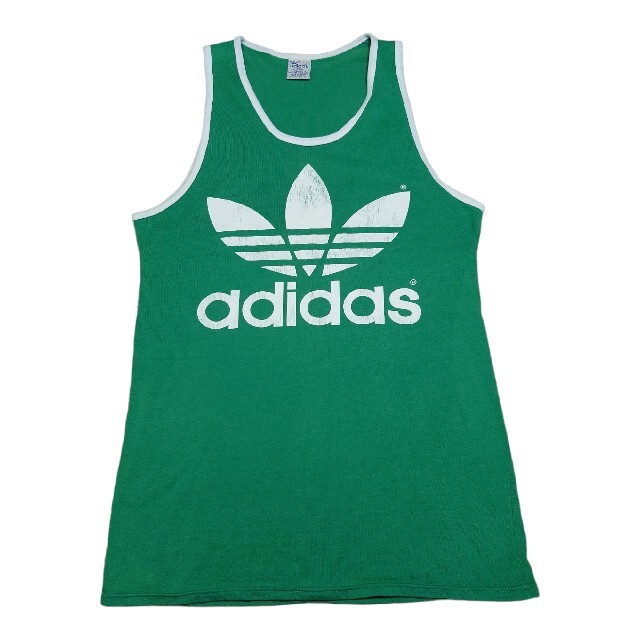 adidas - 70s 80s adidas ビッグプリント タンクトップ 古着