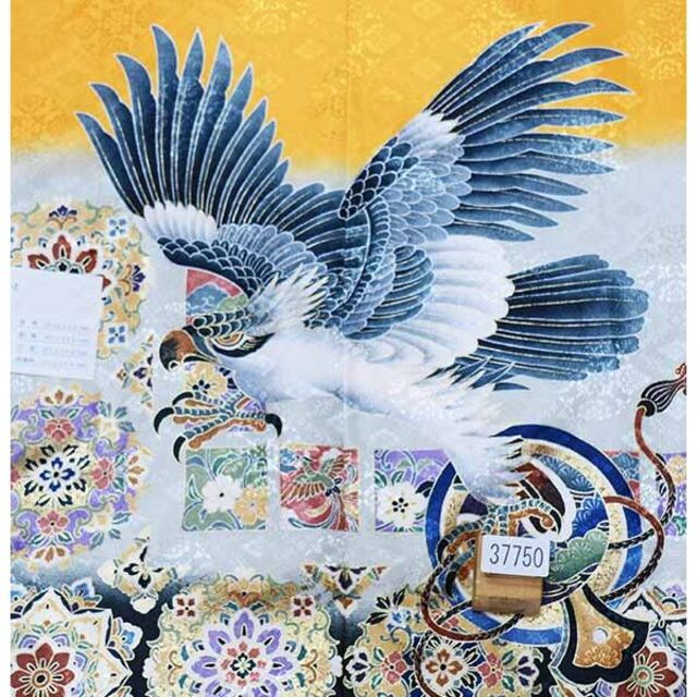 七五三 五歳 男児 羽織袴フルセット オレンジ 鷹 袴変更可 NO37750の