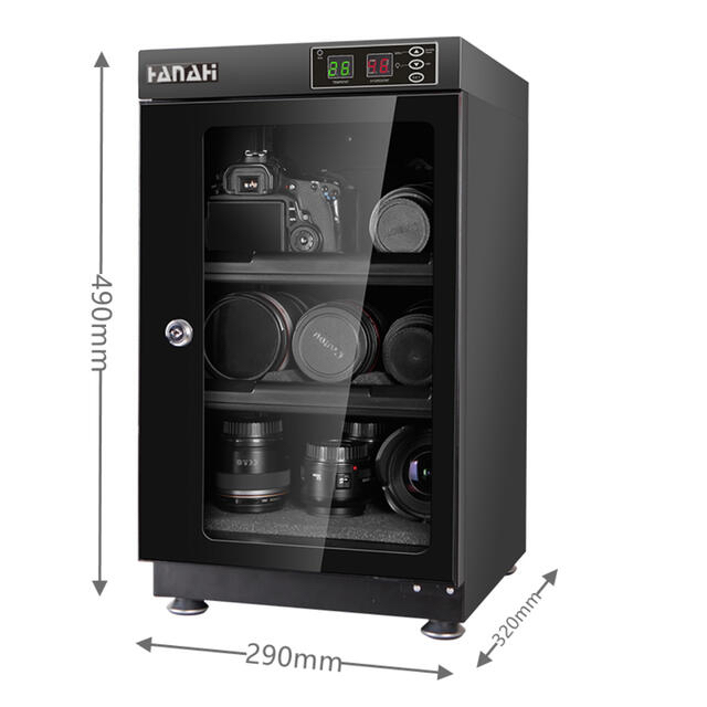 HANAHI カメラ保管庫 全自動防湿庫 LED照明5年間品質保証HNH-45Kの通販