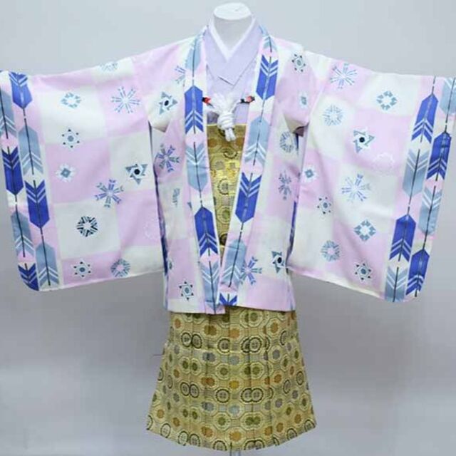 七五三 五歳 男児 羽織袴フルセット 着物 式部浪漫 袴変更可 NO37651の