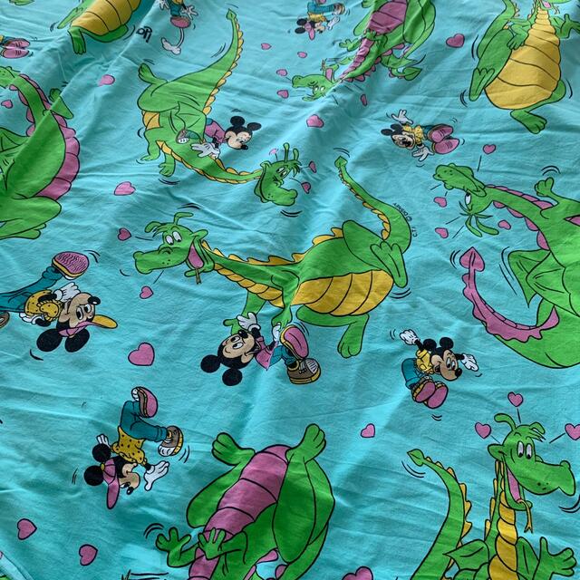 ビンテージシーツ⭐️mickeyと恐竜⭐️布団カバー