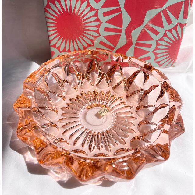 東洋佐々木ガラス - 昭和レトロ ポップ ピンク ガラス 灰皿