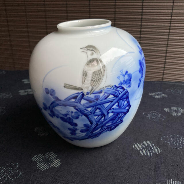 香蘭社 - 香蘭社 花瓶 有田焼 オールド香蘭社 鳥 かごの通販 by