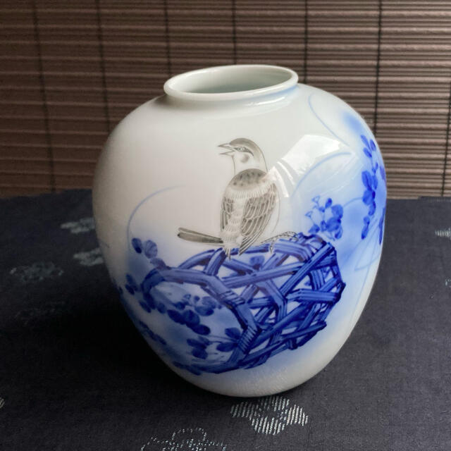 香蘭社 - 香蘭社 花瓶 有田焼 オールド香蘭社 鳥 かごの通販 by