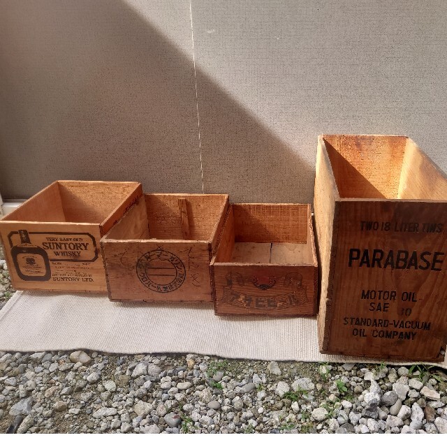 5箱セット】 木箱 アンティーク レトロ ヴィンテージ 木製ボックス BOX