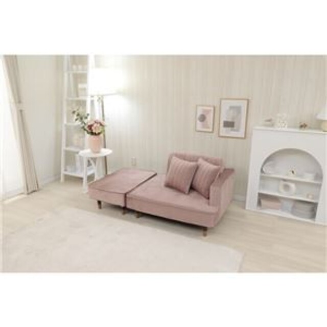 大人かわいい組み合わせ コンパクトカウチソファ ピンクの通販 by ひー