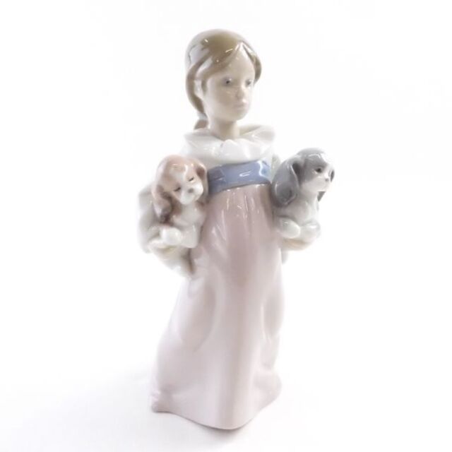 リヤドロ ＃6419「私のパピーたち」フィギュリン置物 少女 犬 SC5307F