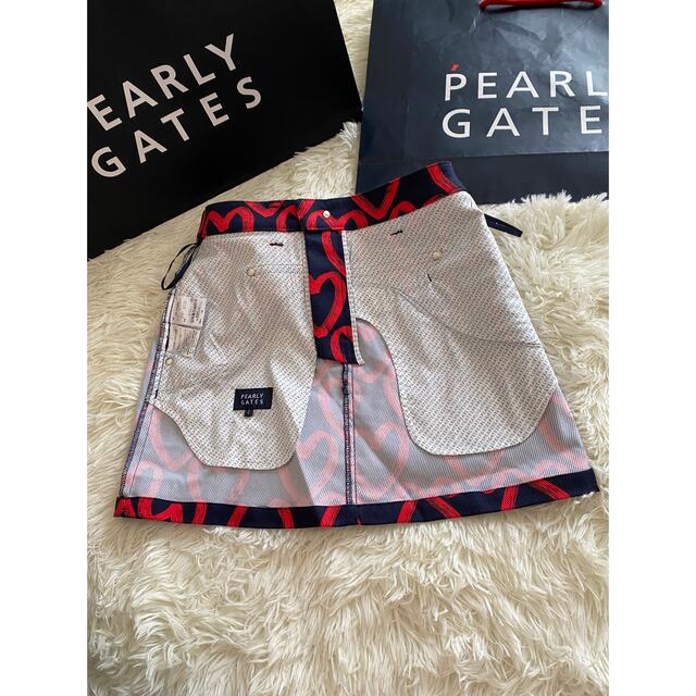 PEARLY GATES - パーリーゲイツ ストレッチスカート 落書きハート柄