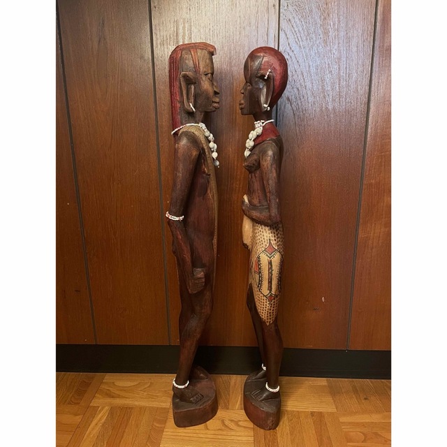 primitive art アフリカ民藝 マサイ族 木彫り人形の通販 by MUKUDOKU