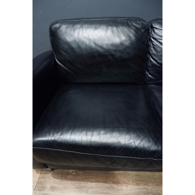 大塚家具 - 首都圏送¥0〜大塚家具40万本革コーナーカウチソファー黒