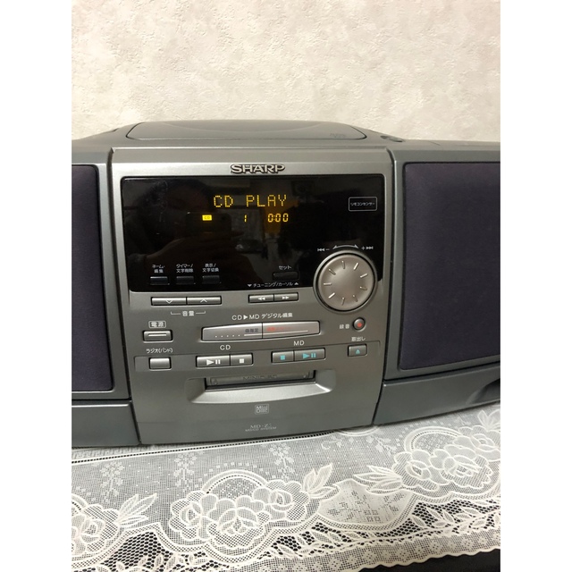 SHARP - 【ジャンク品】Sharp シャープ MD•CDコンポ MD-Z5の通販 by