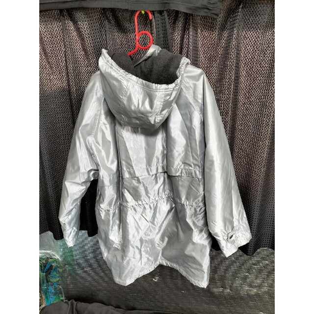 ベンチコート アウターコート シルバー 名前刺繍入り 田中 冬物