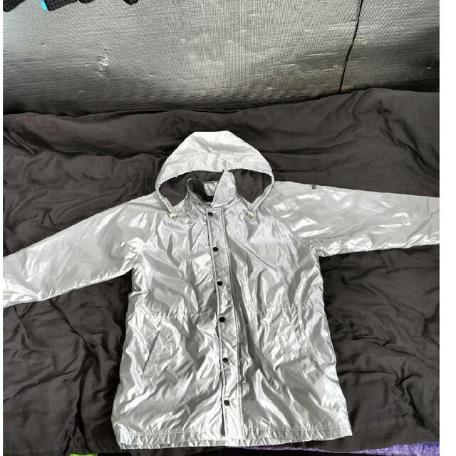 ベンチコート アウターコート シルバー 名前刺繍入り 田中 冬物