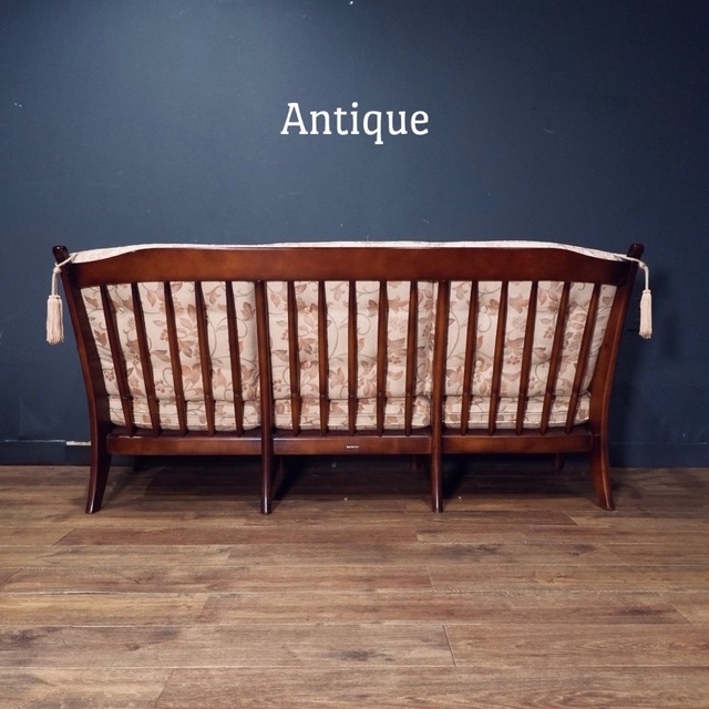 カリモク家具 - 首都圏送無料 カリモク14万花柄昭和レトロ高級天然ブナ