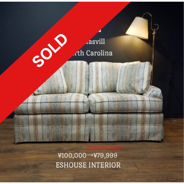 首都圏送無料〜大塚家具90'sUS30万ヴィンテージトーマスビル2人掛け