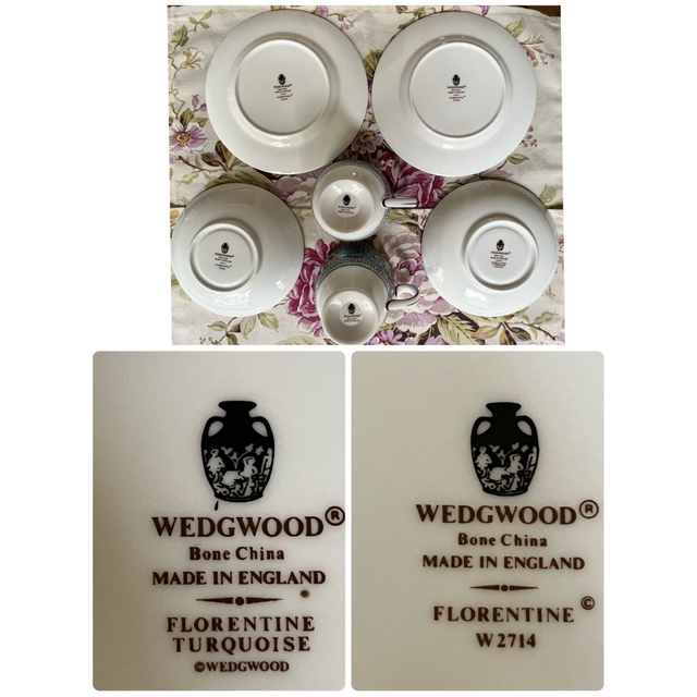 WEDGWOOD - 【黒壺美品】ウェッジウッド☆フロレンティーンターコイズ