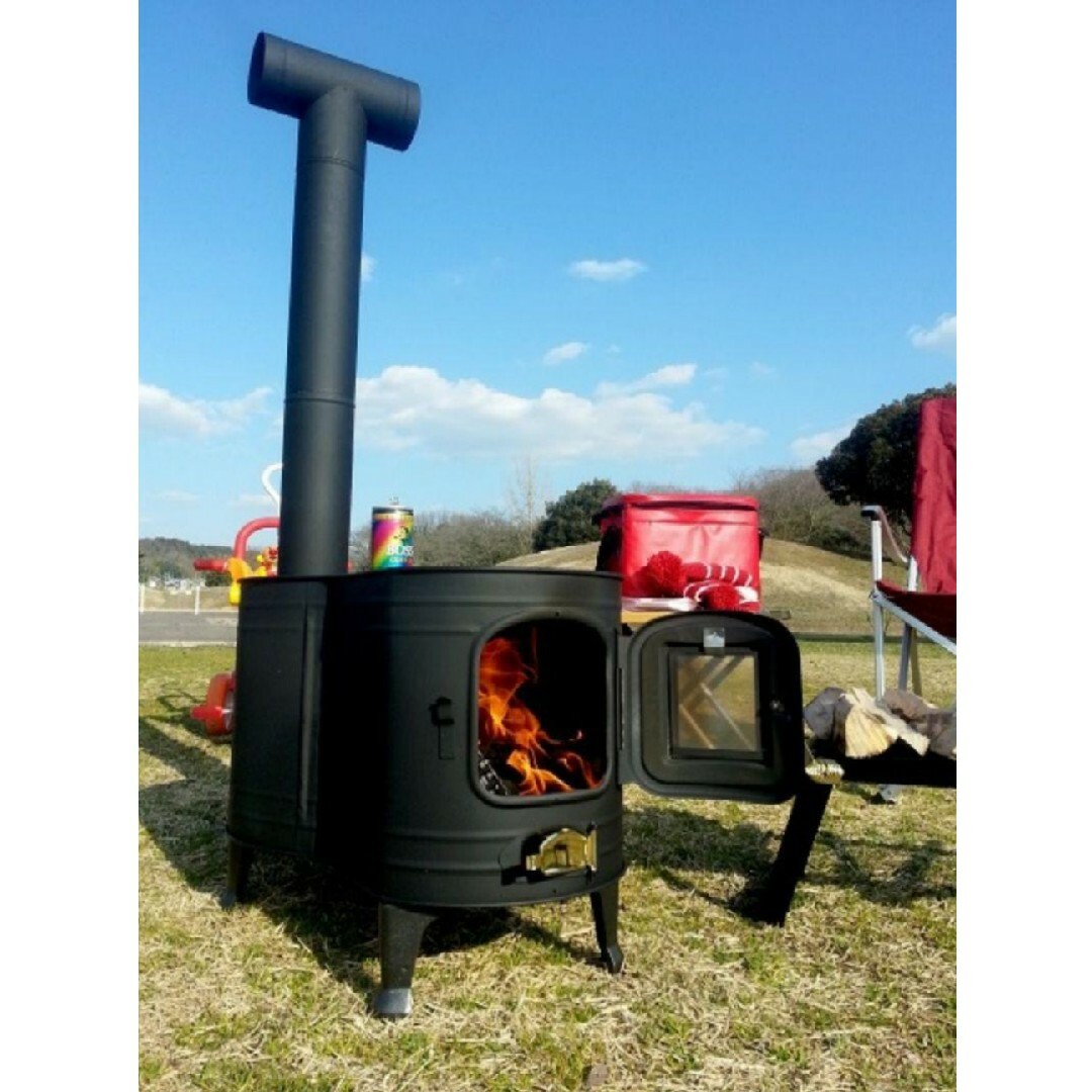 薪ストーブ 時計型 新品未使用 ☆冬キャン冬BBQや災害時の備えにもの