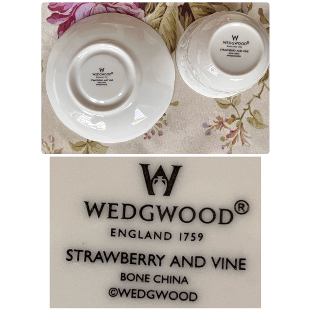WEDGWOOD - 【美品】ウェッジウッド☆ストロベリー＆バイン☆C/S 6客の