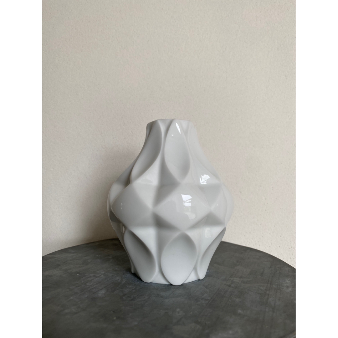 ドイツ アンティーク ビンテージ 単色 白 小瓶 花瓶 フラワーベース