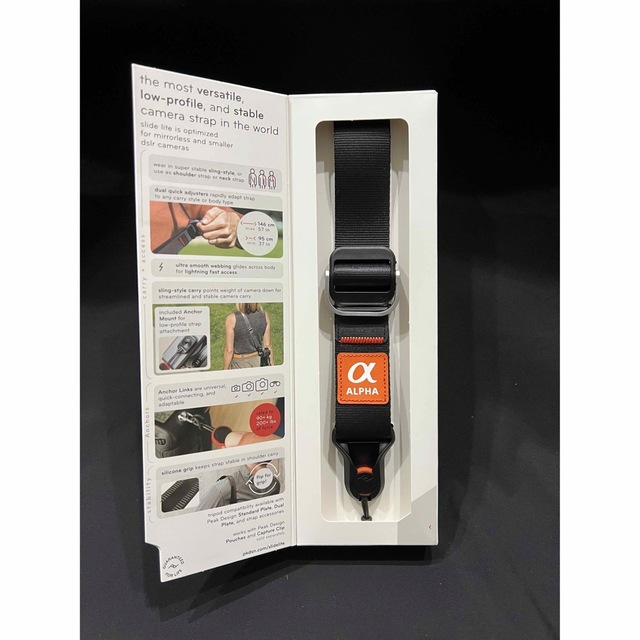 新品 ピークデザイン スライドライト SONY αエディション シナバー