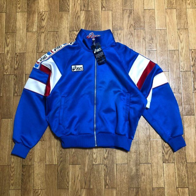 asics - NOS 80〜90s 日本製 asics トラックジャケット ジャージ 青の