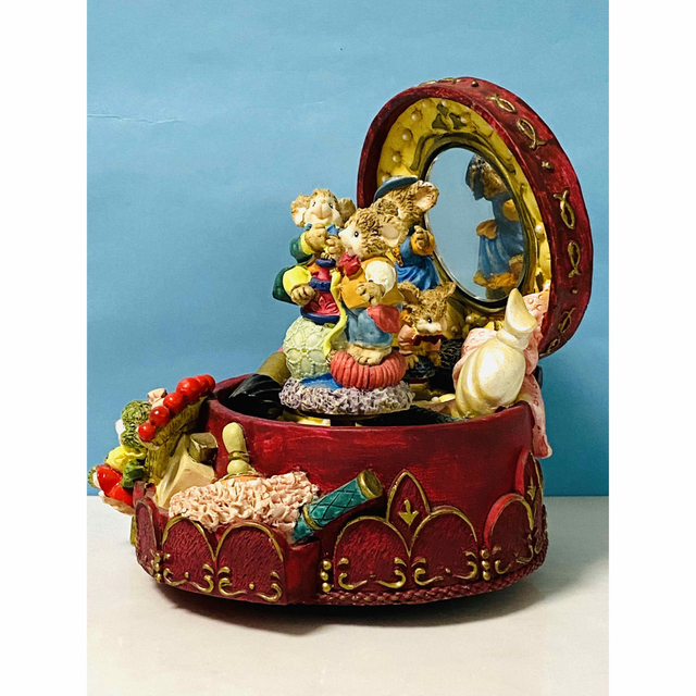 SANKYO - 【 美品 】アンティーク ミラー付きメイクボックス風 ネズミ