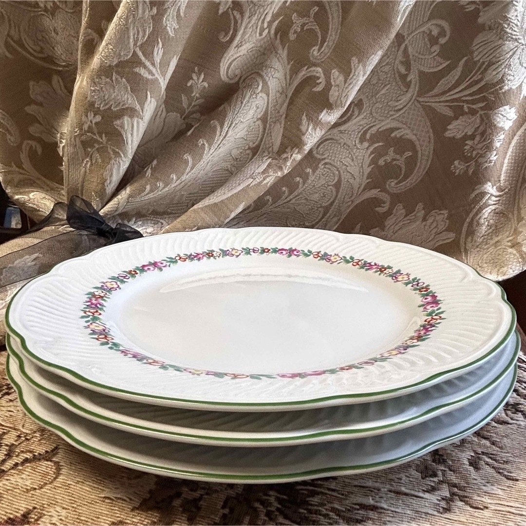 AGRIVERDEONLINE-新品Richard Ginori laveno イタリアお花のディナー皿3枚