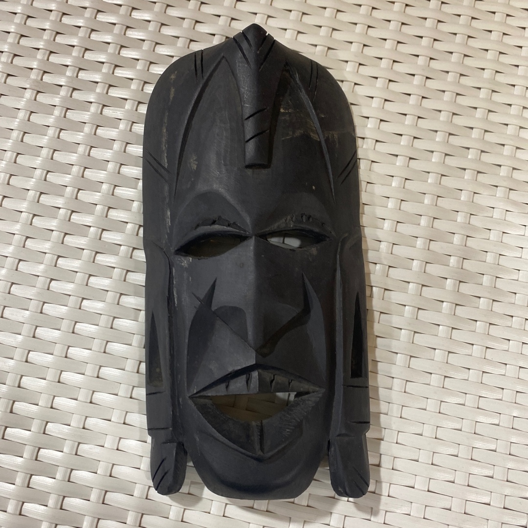 アフリカ民芸品 ケニア お面 木製 木彫 彫刻 飾り物 インテリアの通販