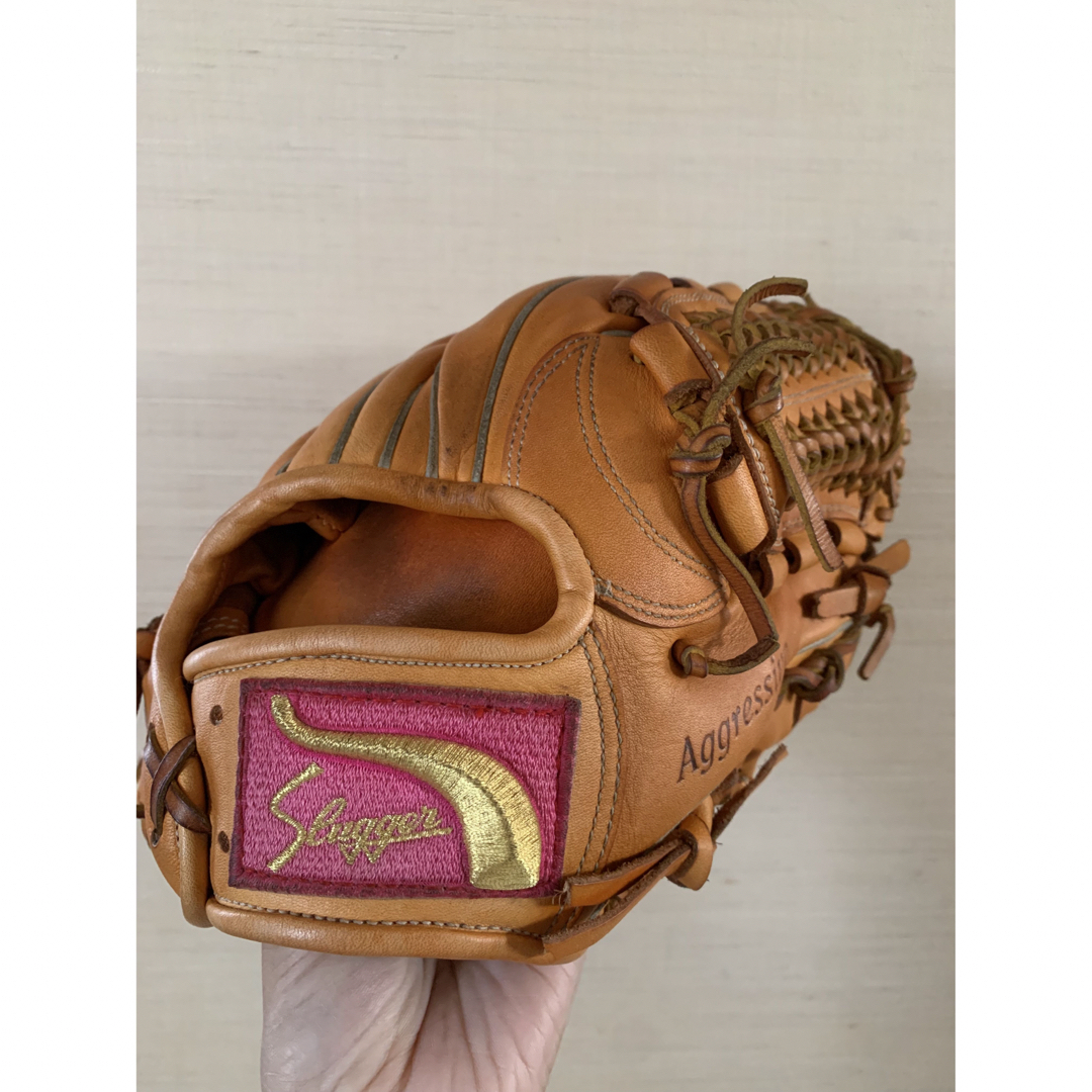 久保田スラッガー - 久保田スラッガー ms1 軟式用 オレンジ×タン紐の