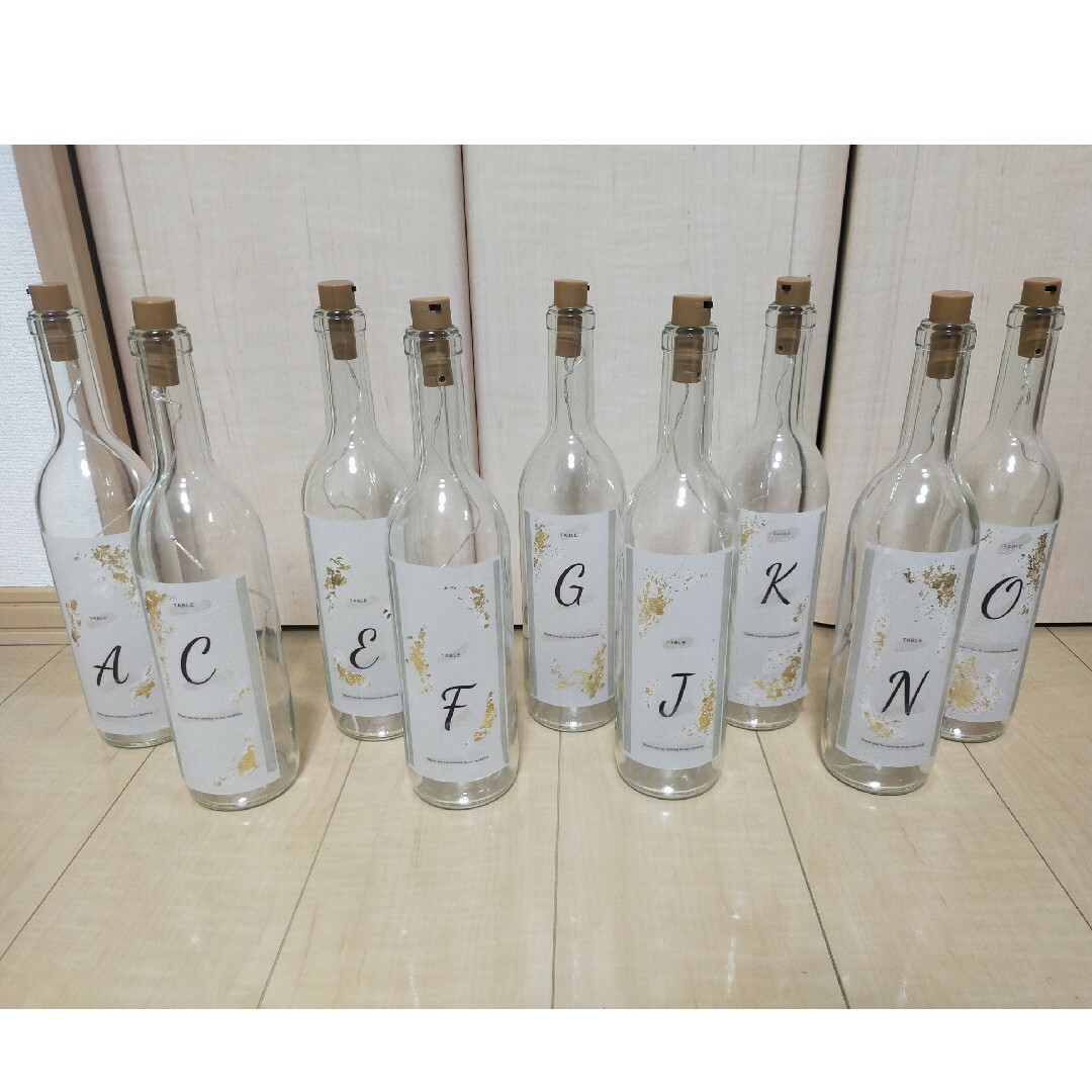 結婚式 ボトルライト テーブルナンバーの通販 by じん9792's shop｜ラクマ