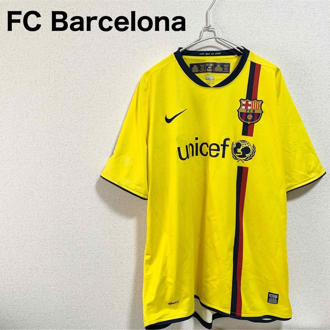 NIKE - NIKE FCバルセロナ 08-09 ユニフォーム XL アウェイ 2nd 黄色の