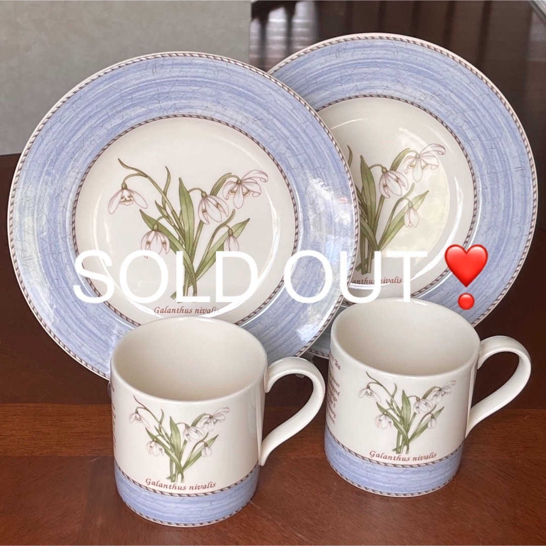 WEDGWOOD - 【美品】ウェッジウッド☆スノードロップ☆ペアセットの