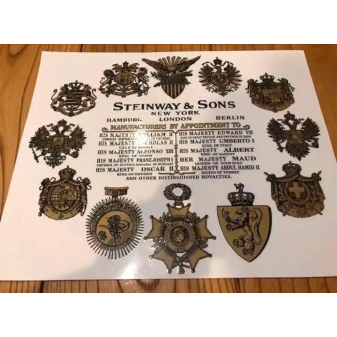 スタインウェイ サウンドボード 響板 デカール ステッカー Steinway B