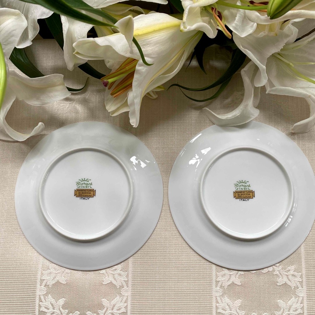 Richard Ginori - ジノリのとても上品で可愛いトリオ2客セットの通販