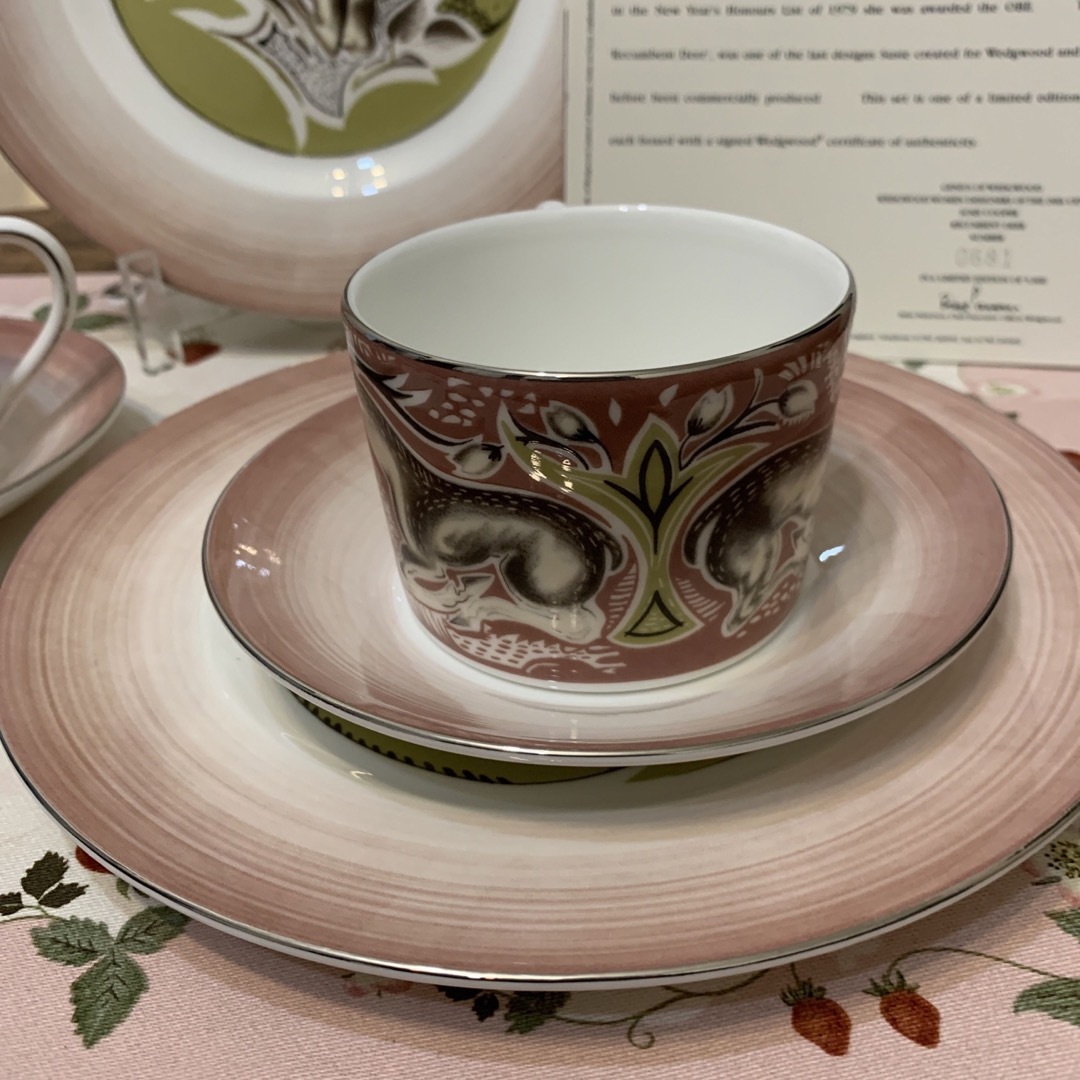 WEDGWOOD - 未使用 限定品 ウェッジウッド リカンベント ディア トリオ
