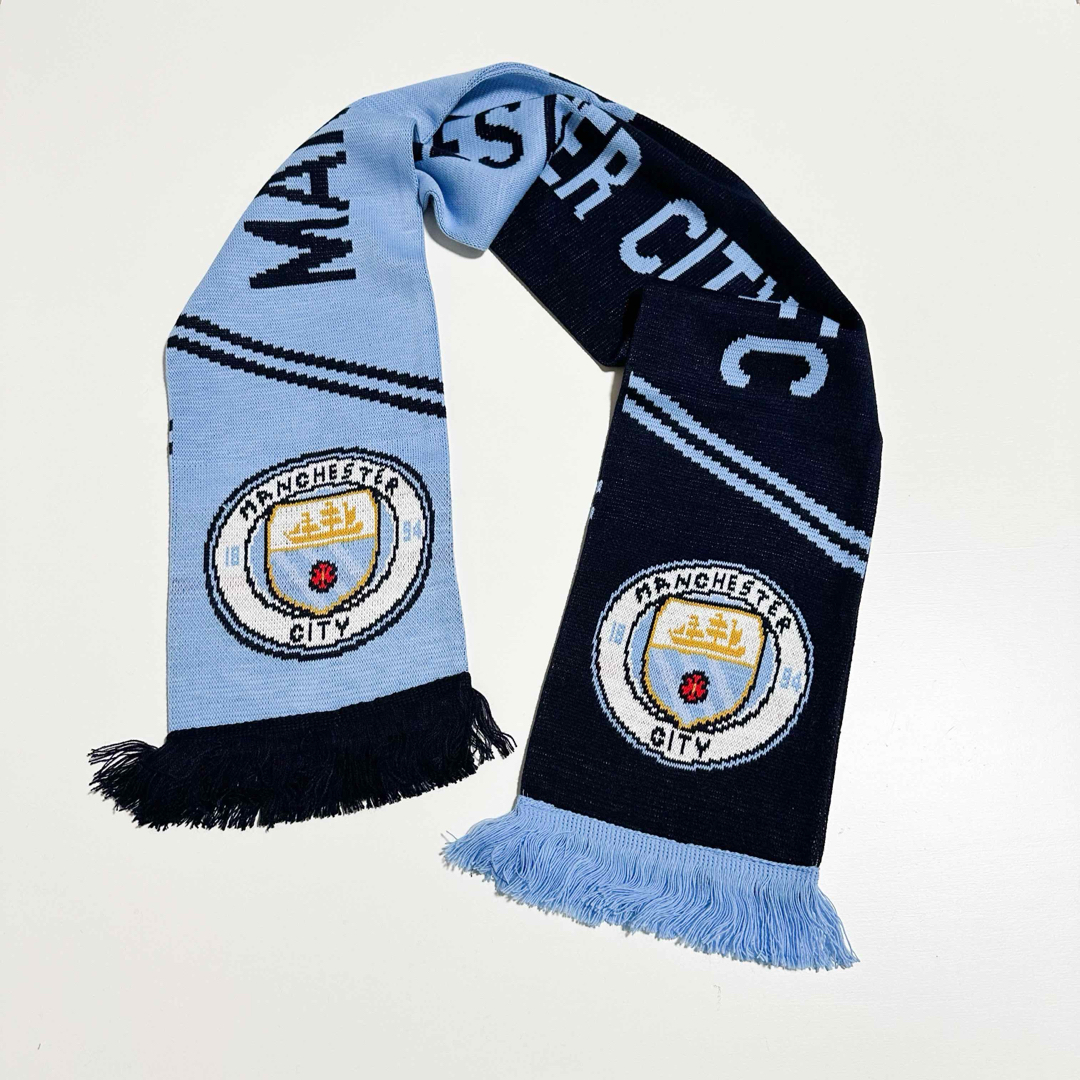 サッカーマフラー フットボールマフラー マンチェスターシティの通販