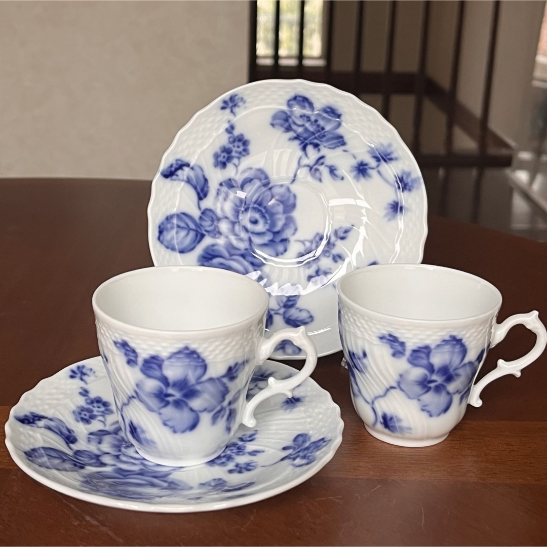 Richard Ginori - 【美品】リチャードジノリ☆ローズブルー☆C/S ペア