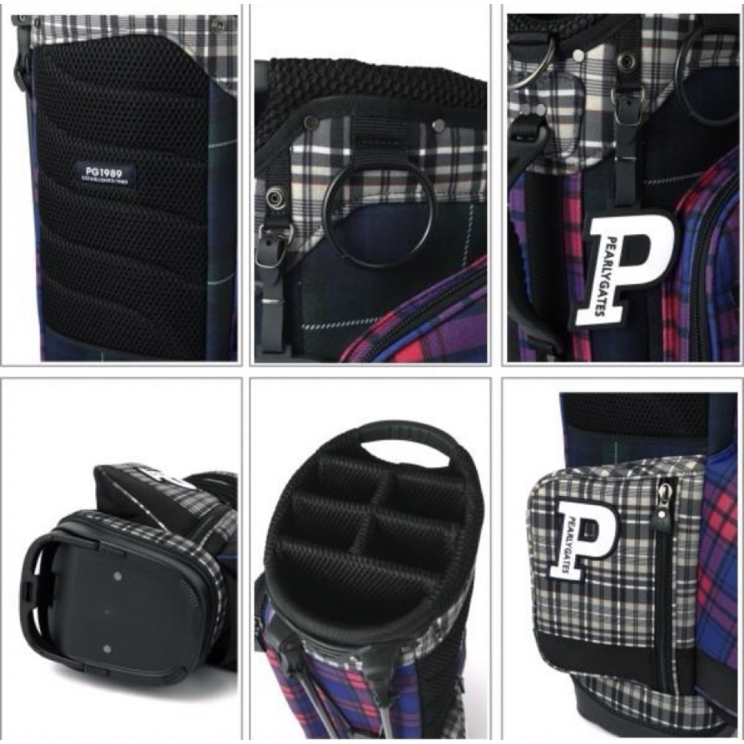 PEARLY GATES - 新品 パーリーゲイツ マルチチェック柄 スタンド式