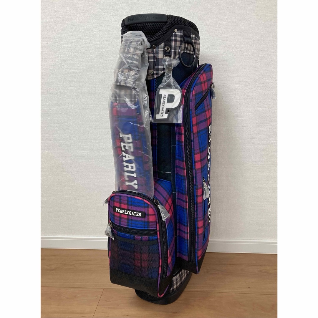 PEARLY GATES - 新品 パーリーゲイツ マルチチェック柄 スタンド式
