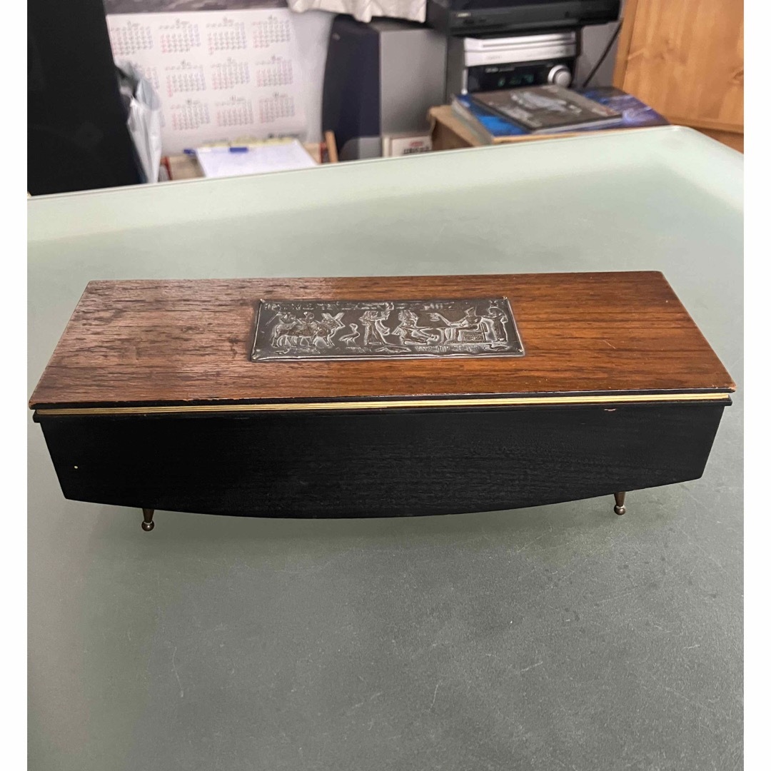 専用品 昭和時代当時物 プリンスオルゴール 木製 ビンテージ 宝石箱の