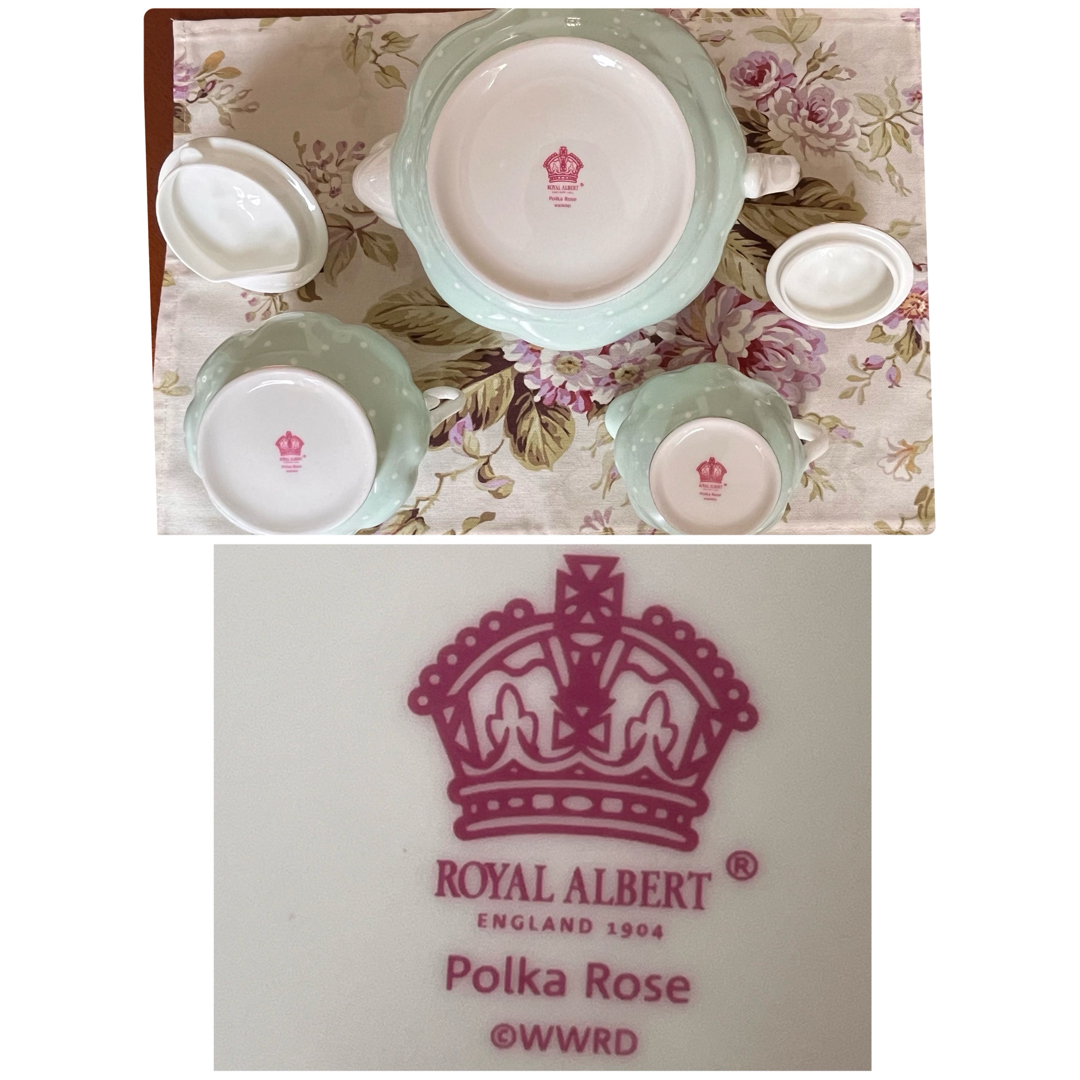 希少✨ロイヤルアルバート ポルカローズ スクエアトレイ BBプレート