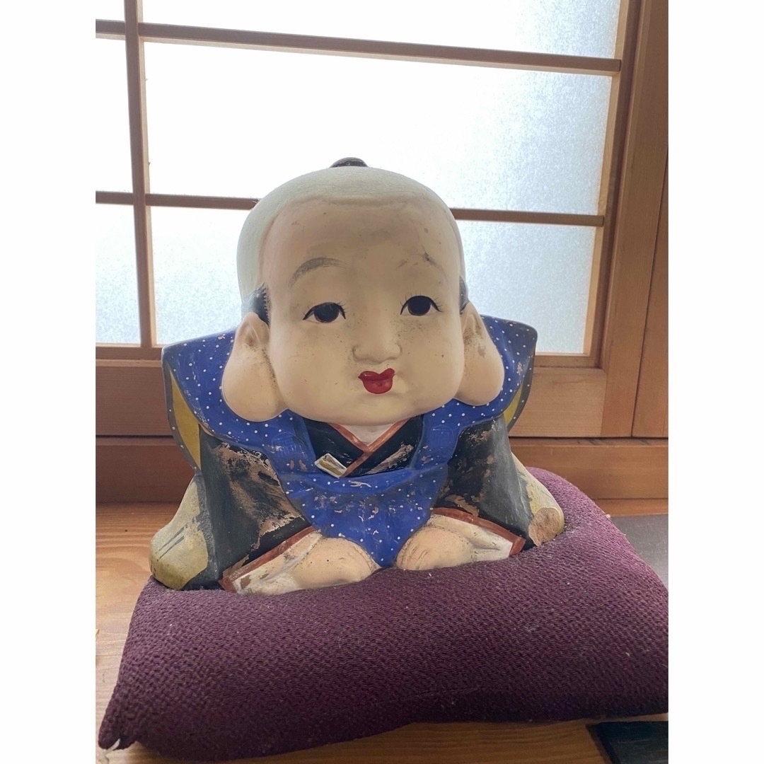 福助人形 陶器 座布団付き 商売繁盛 ご縁 ふくすけさんの通販 by 無言