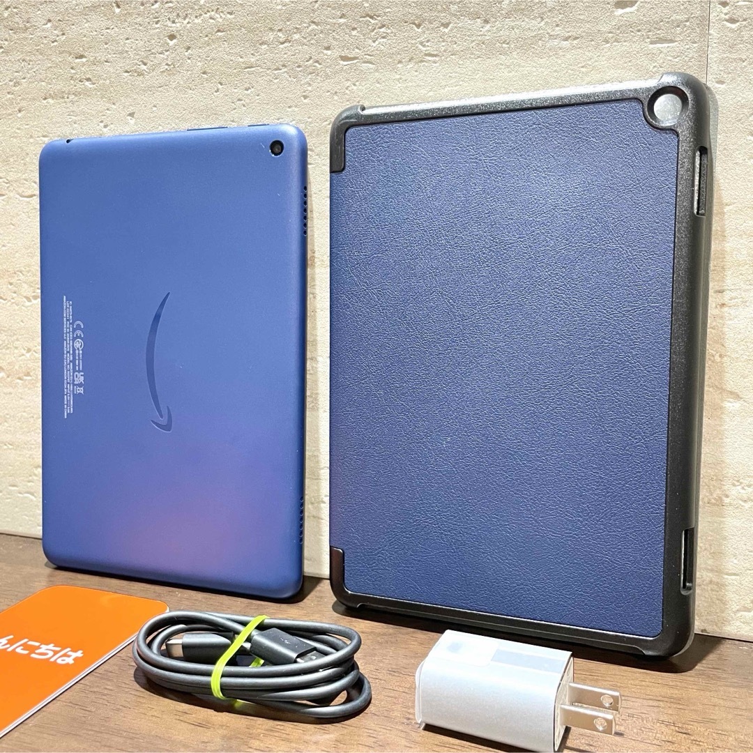 Amazon - Amazon fire HD 8 ブルー 32GB 最新版 カバー付 中古美品の