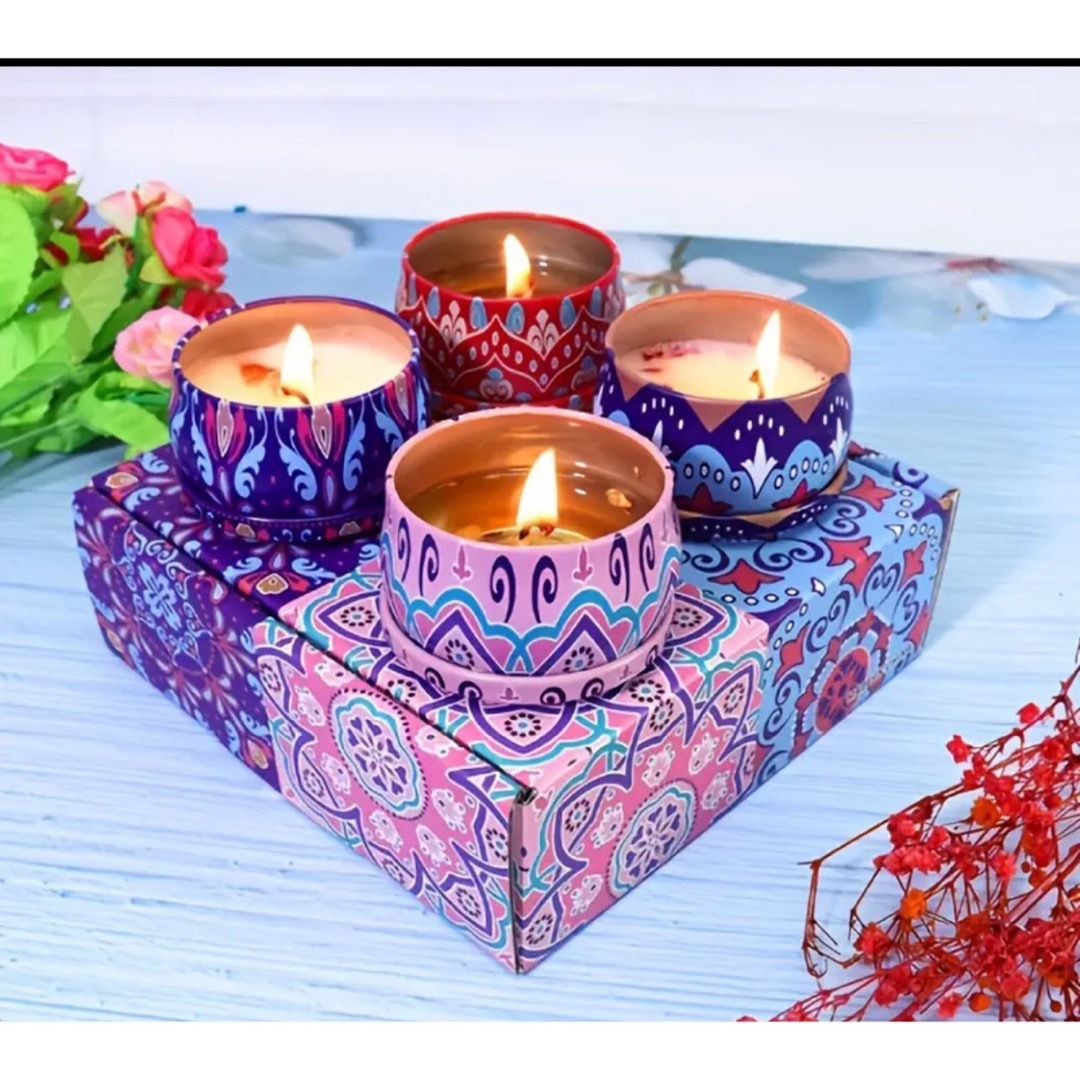 アロマキャンドル 4個セット ギフトボックス入り の通販 by poky