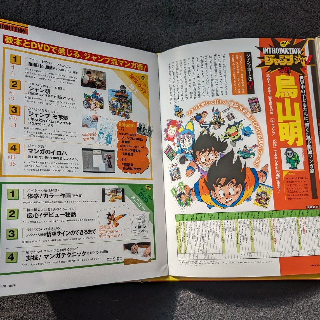 ジャンプ流 鳥山明 DVD 複製原画 サイン ドラゴンボール 作画 デビュー