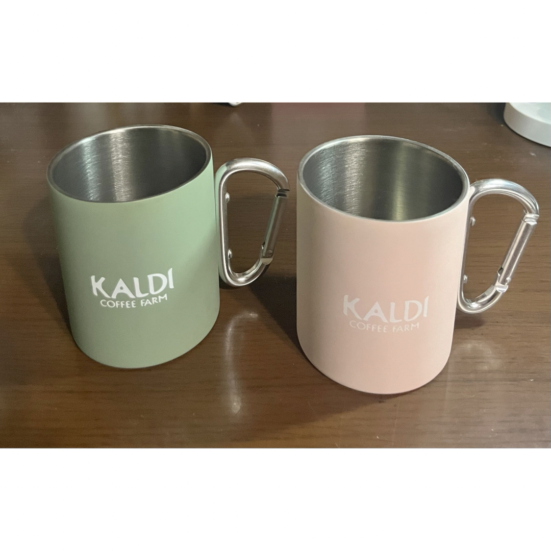 KALDI - カルディ オリジナル カラビナ付き ダブルウォールマグ 2個