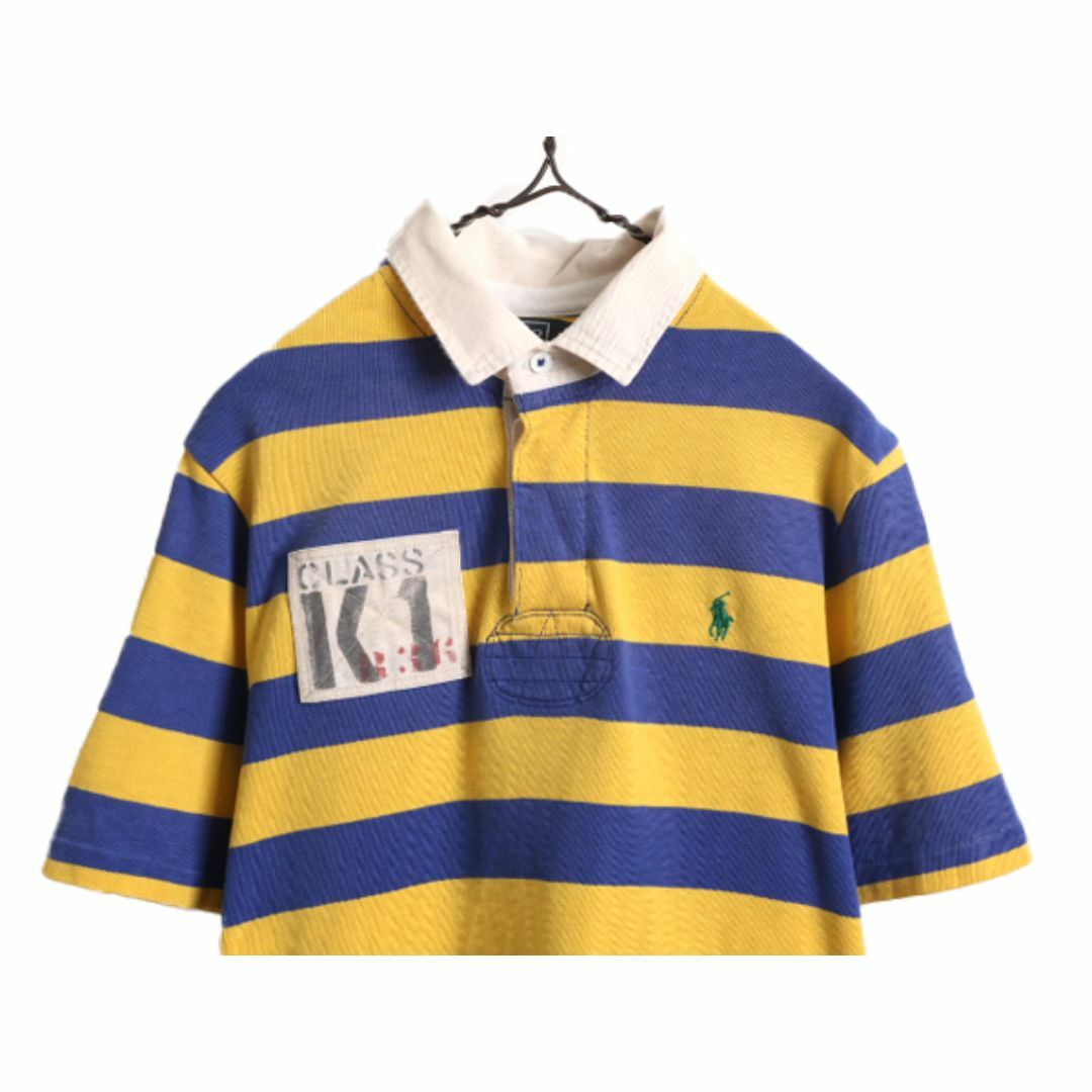 Ralph Lauren - 90s ポロ ラルフローレン ボーダー 半袖 ラガー シャツ