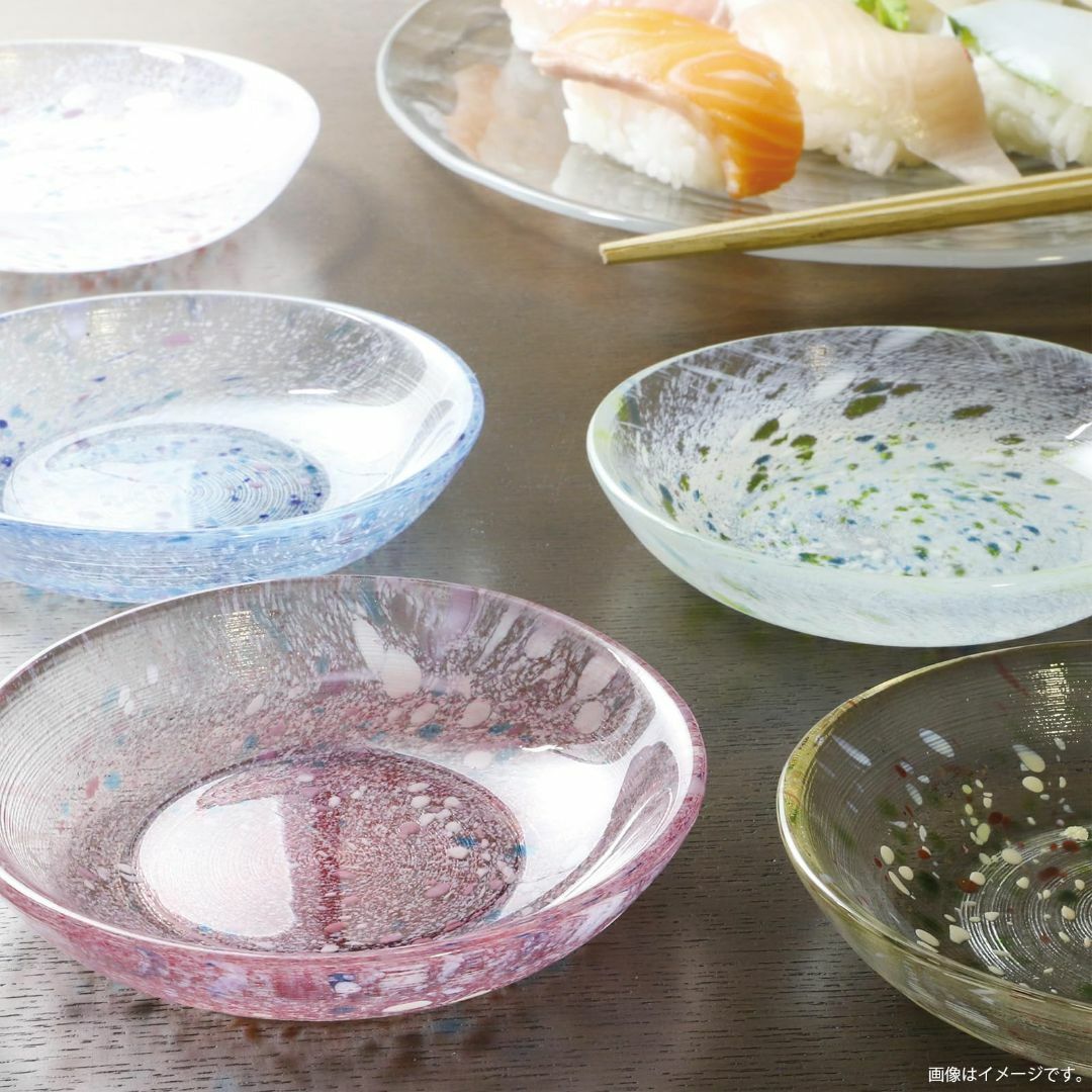 ♥️♥️豪華に輝く薄いピンク系のガラス大皿②