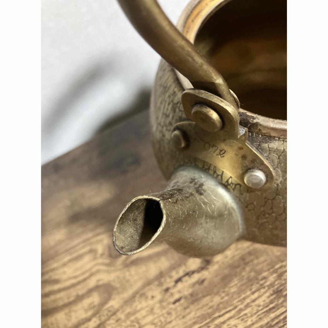 昭和レトロ/当時物】金太郎印 ゴールドアルミ製？やかん ケトル 急須