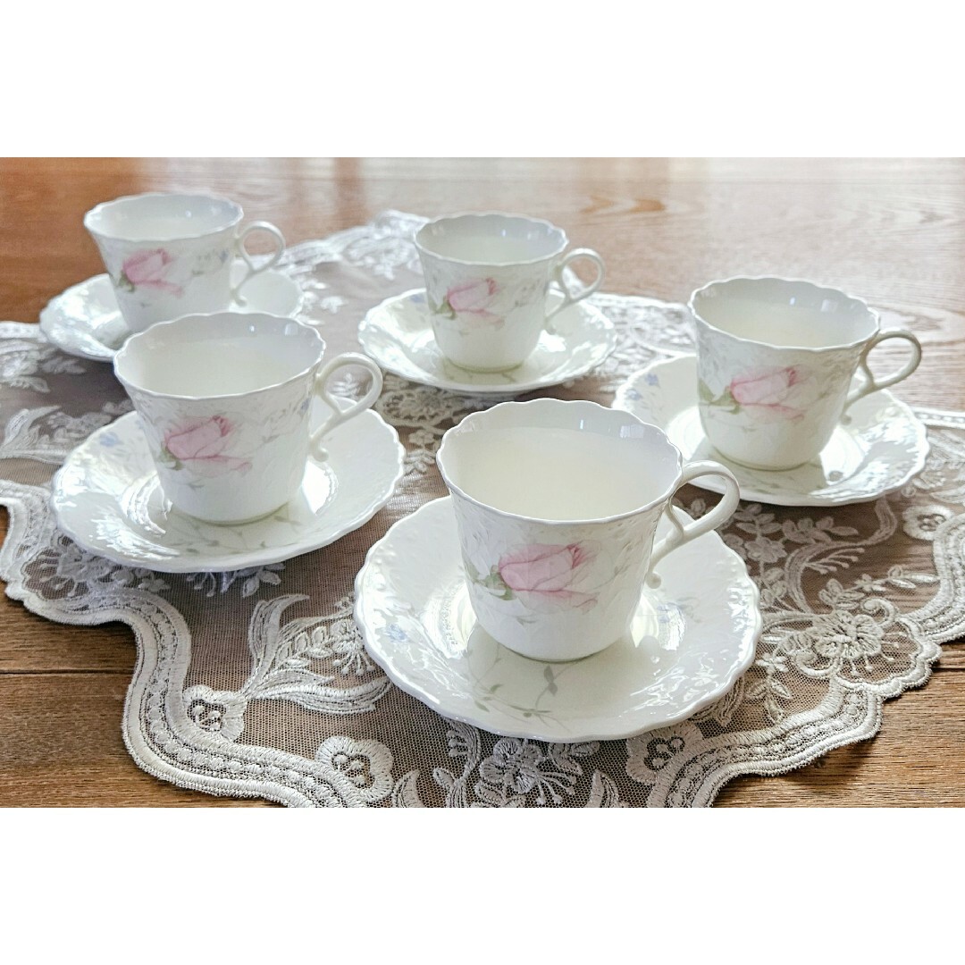 NARUMI - ナルミ シルキーホワイト エイプリルローズ カップ&ソーサー